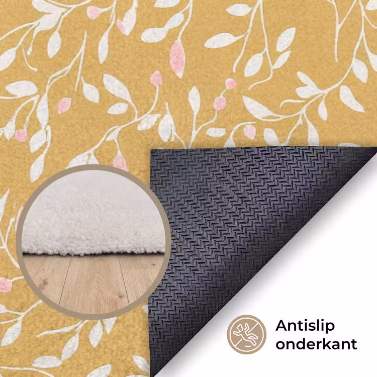 Vloerkleed - Takjes - Patroon - Oker — 4