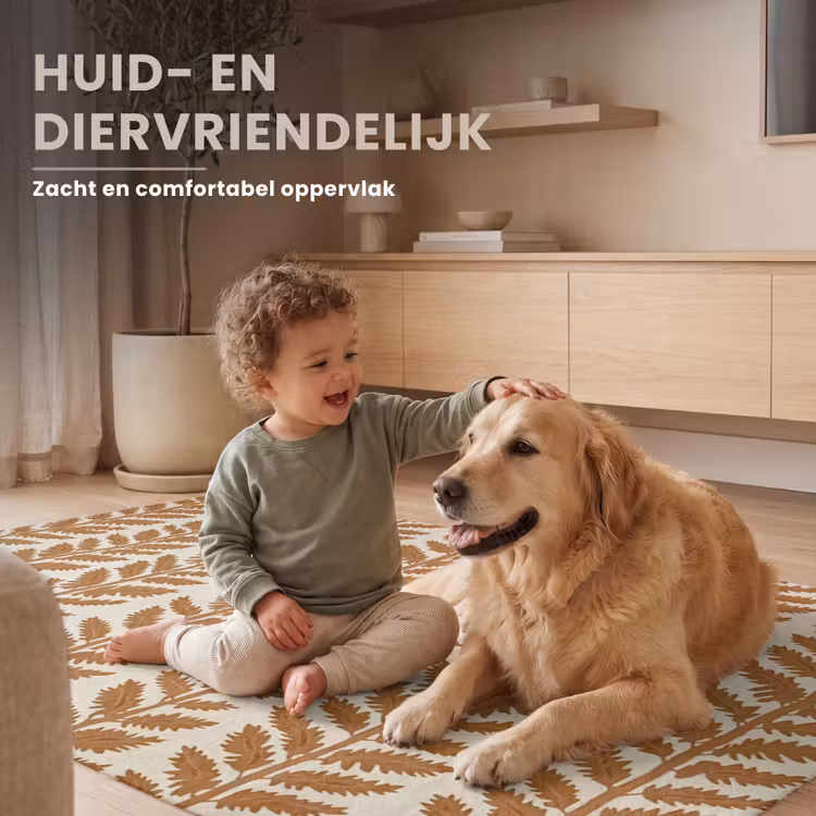 Vloerkleed - Textuur - Bladeren - Oker — 8