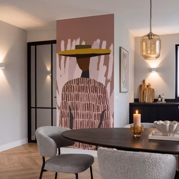 Behang - Abstract - Figuur - Illustratie - Hoed β 5
