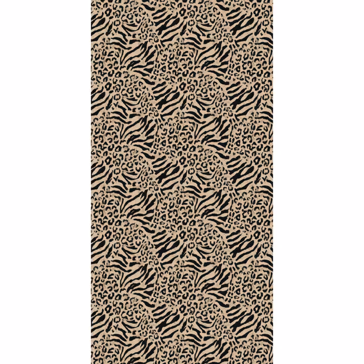 Behang - Giraf - Zebra - Motief - Bruin — 2