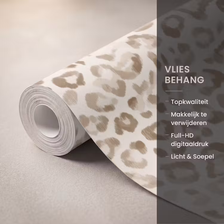 Behang - Luipaard - Klassiek - Beige — 3