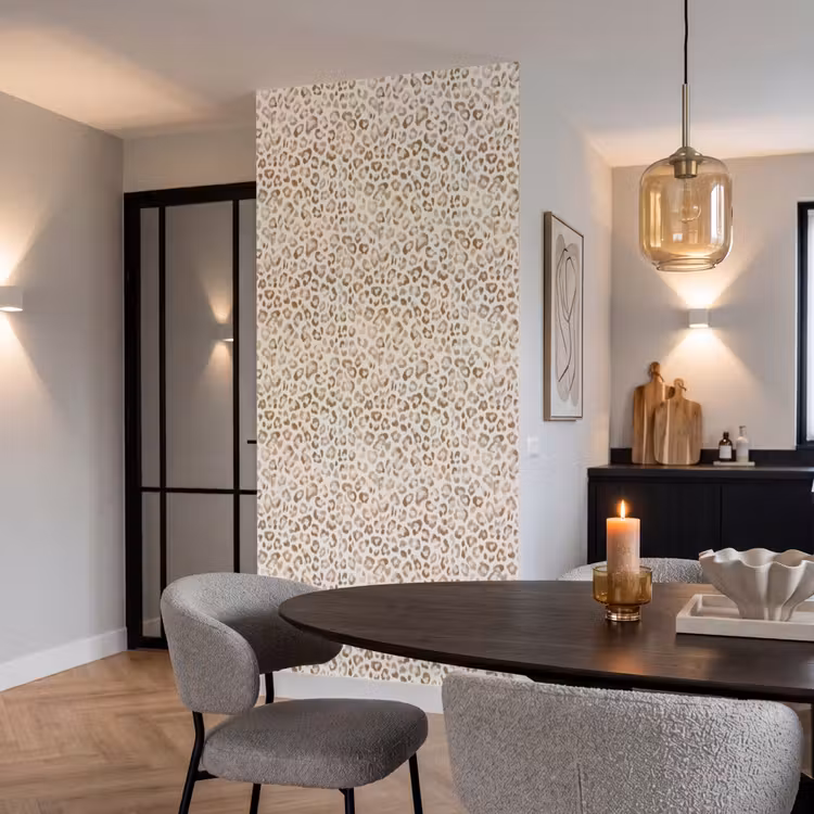Behang - Luipaard - Klassiek - Beige — 5
