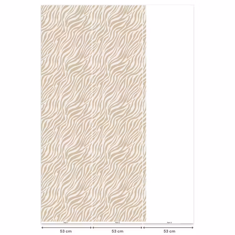 Behang - Zebra - Patroon - Beige — 6
