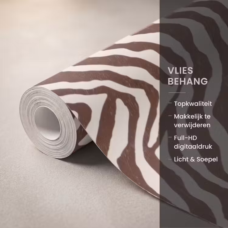 Behang - Zebra - Patroon - Zwart - Wit — 3