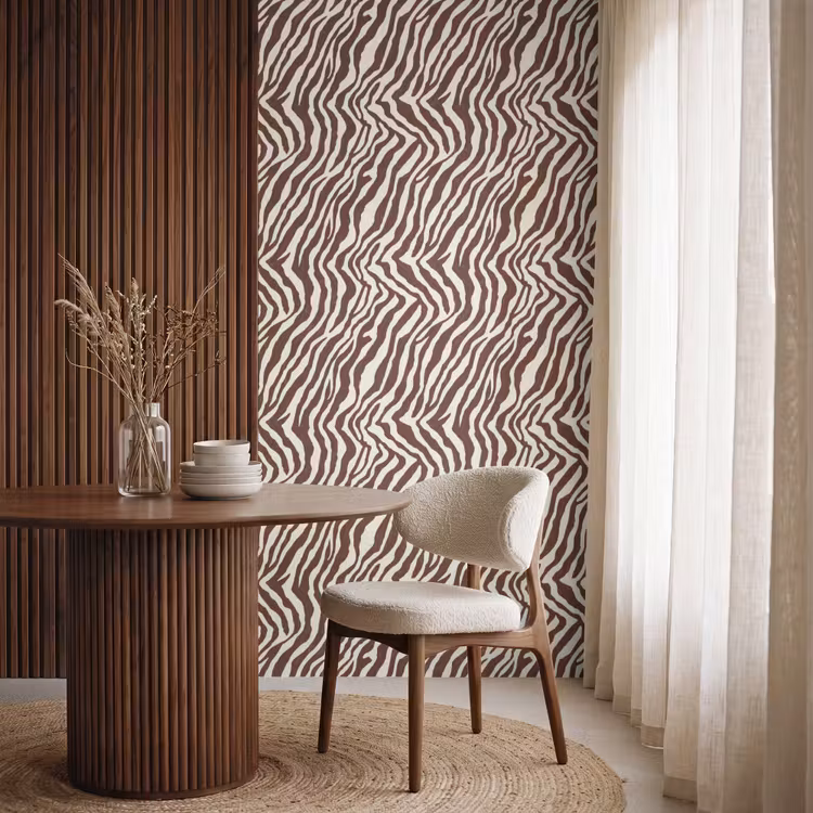 Behang - Zebra - Patroon - Zwart - Wit — 4