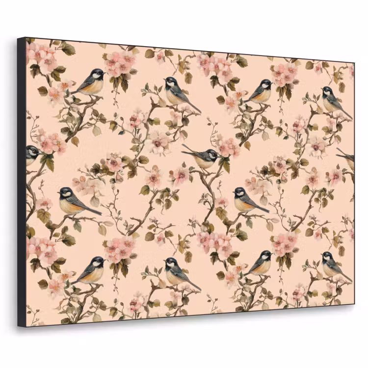 Art Frame - Bloesem - Koolmees - Roze — 1
