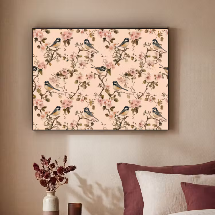 Art Frame - Bloesem - Koolmees - Roze — 3
