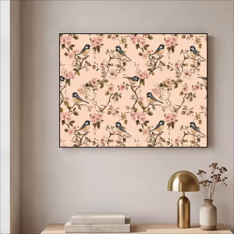 Art Frame - Bloesem - Koolmees - Roze — 5