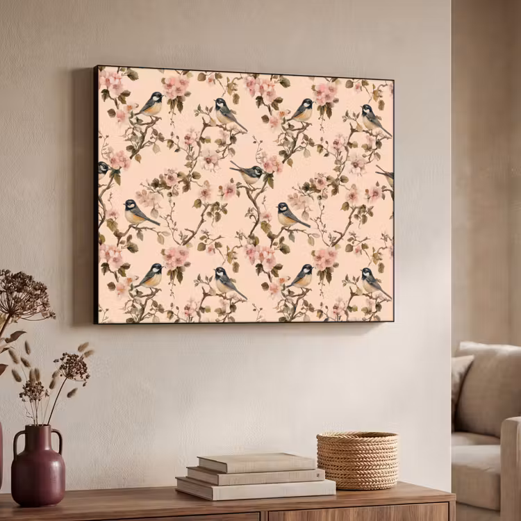 Art Frame - Bloesem - Koolmees - Roze — 7
