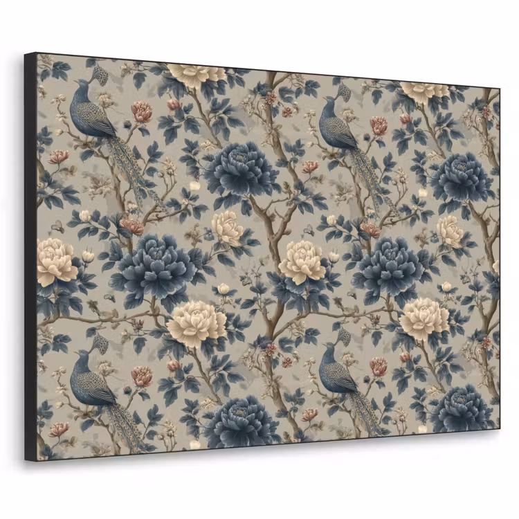 Art Frame - Pauw - Bloemen - Blauw — 1