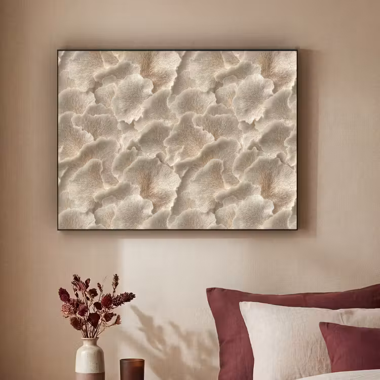 Art Frame - Waaierstructuren - Beige - Vezeltextuur — 3