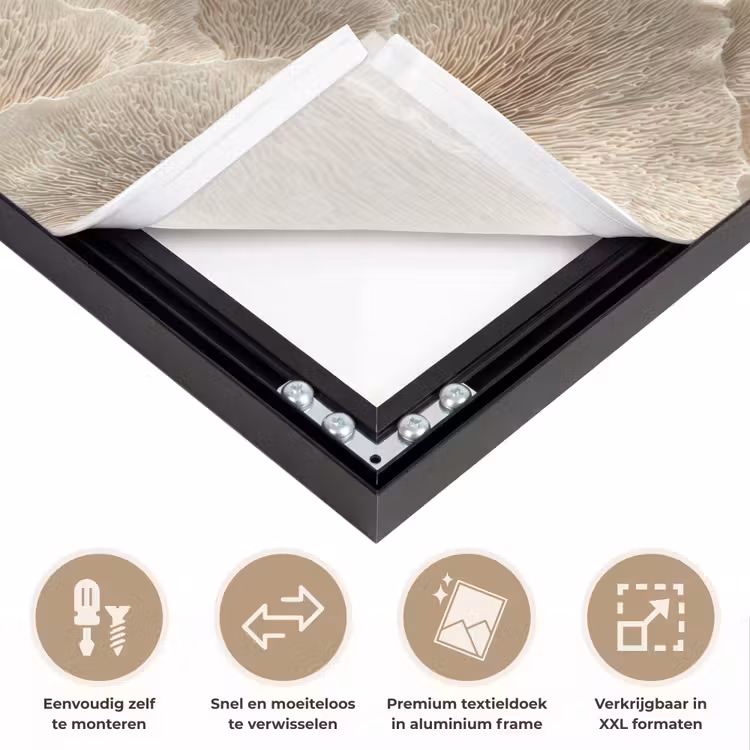 Art Frame - Waaierstructuren - Beige - Vezeltextuur — 4