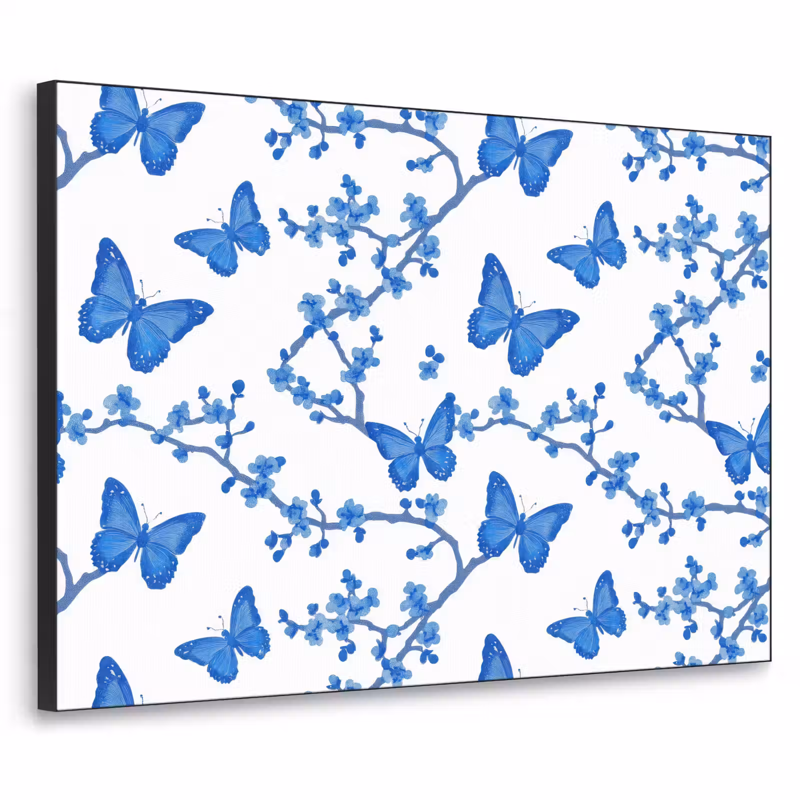 Art Frame - Vlinder - Bloemen - Blauw — 1