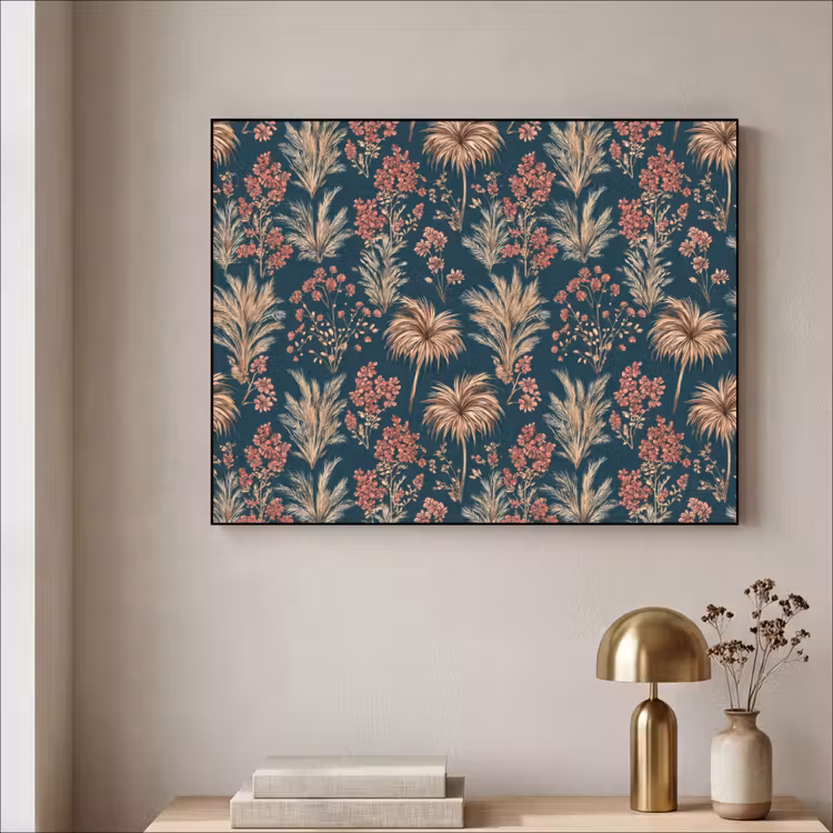 Art Frame - Botanisch - Patroon - Blauw — 5