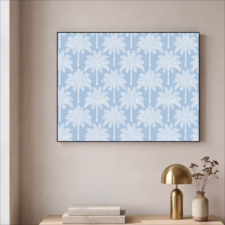 Art Frame - Palmboom - Modern - Blauw — 5