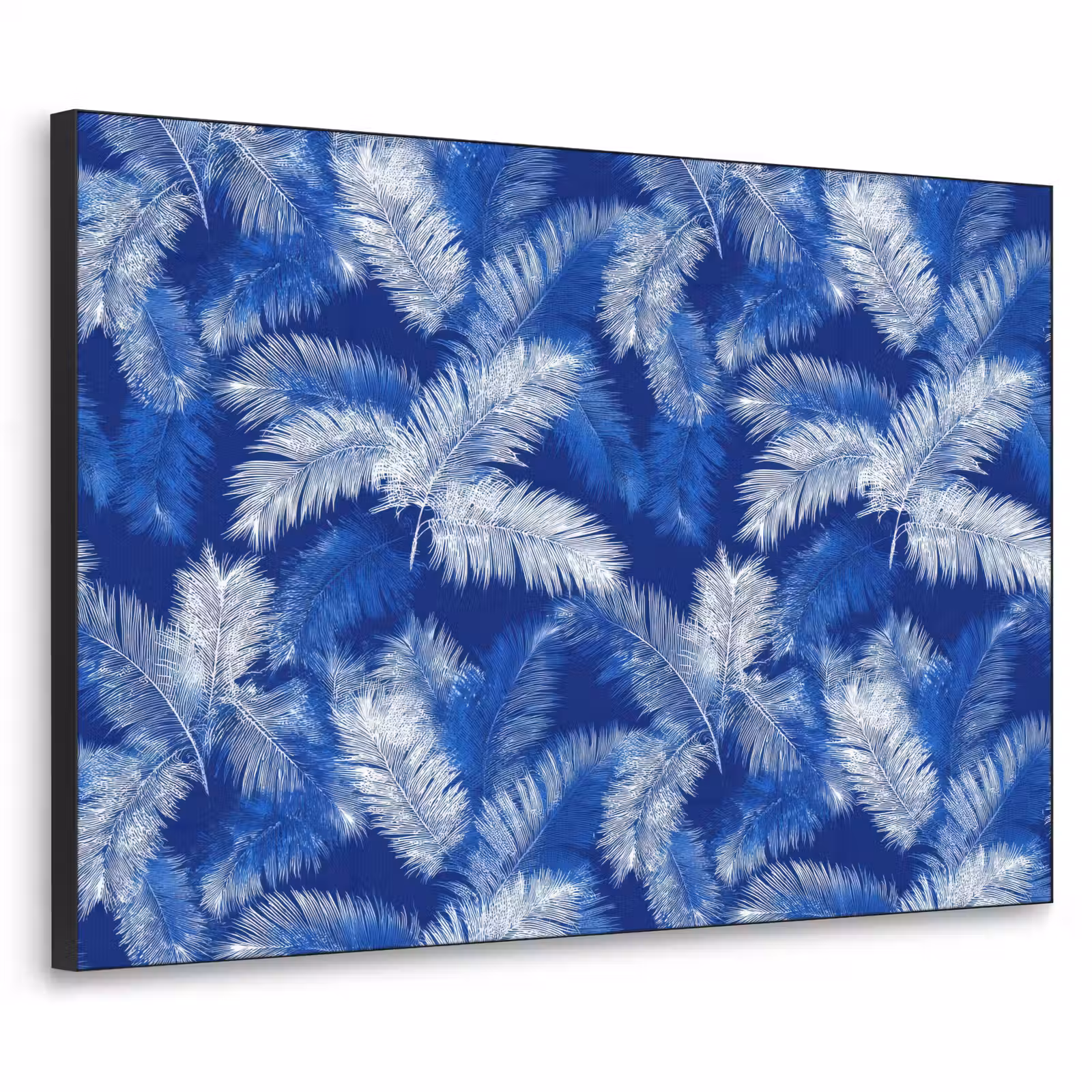 Art Frame - Palmblad - Patroon - Blauw — 1