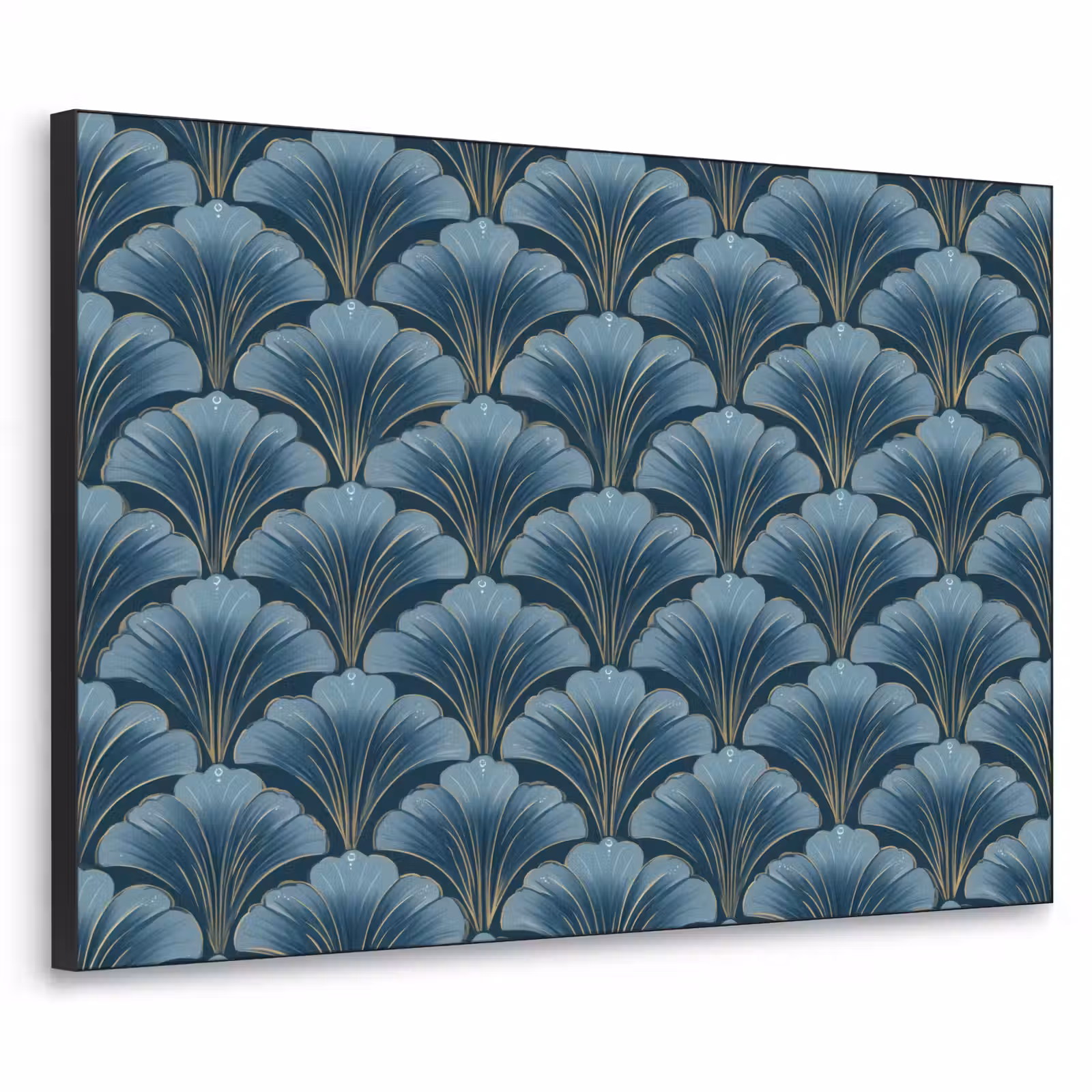 Art Frame - Patroon - Ginkgoblad - Blauw — 1