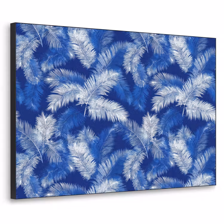 Art Frame - Palmblad - Patroon - Blauw — 1