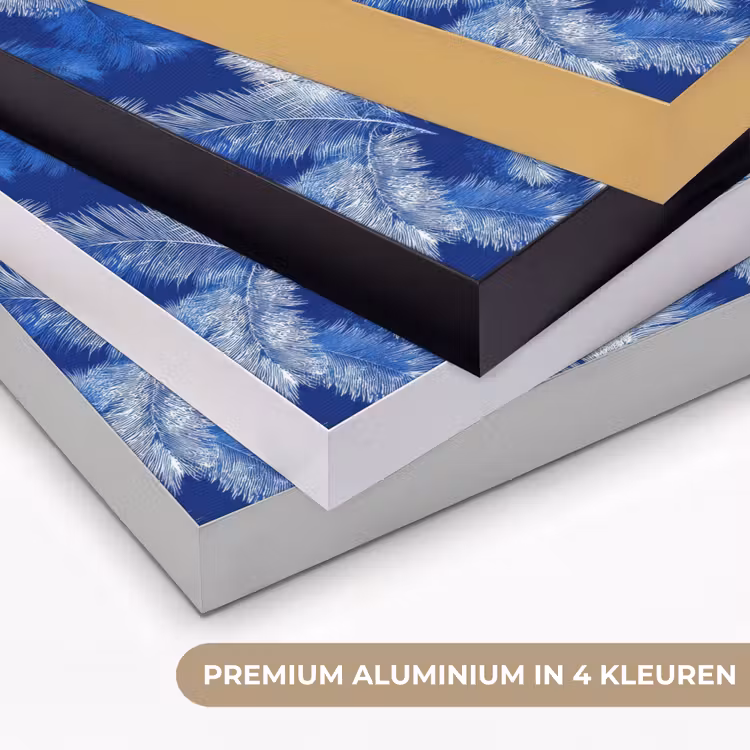 Art Frame - Palmblad - Patroon - Blauw — 2