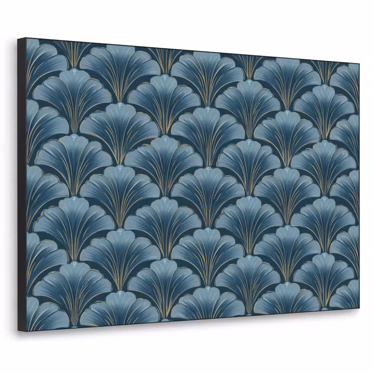 Art Frame - Patroon - Ginkgoblad - Blauw — 1