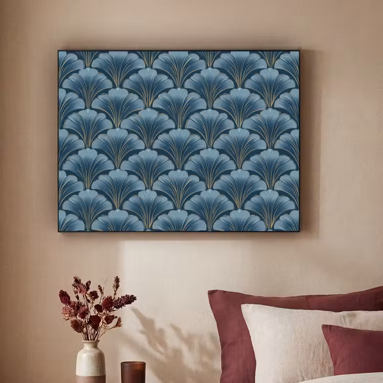 Art Frame - Patroon - Ginkgoblad - Blauw — 3