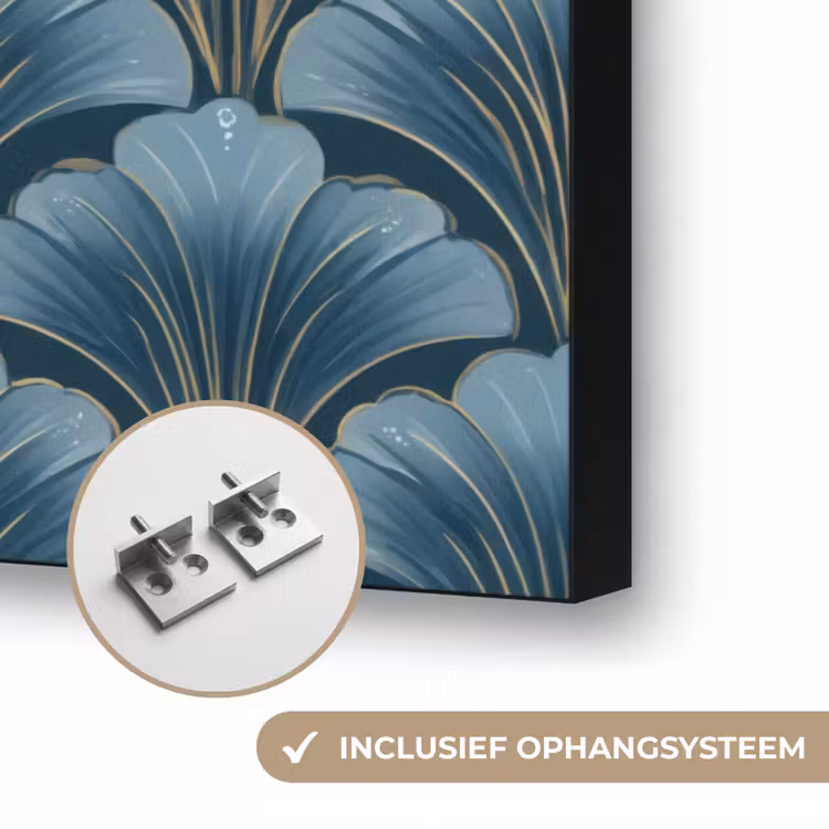 Art Frame - Patroon - Ginkgoblad - Blauw — 6
