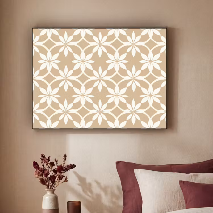 Art Frame - Bloemen - Patroon - Beige — 3