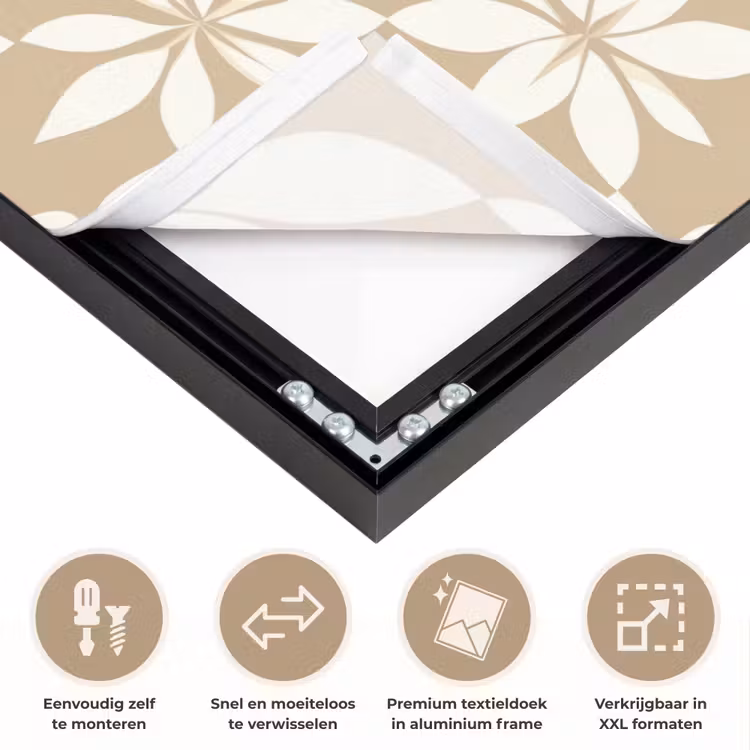 Art Frame - Bloemen - Patroon - Beige — 4