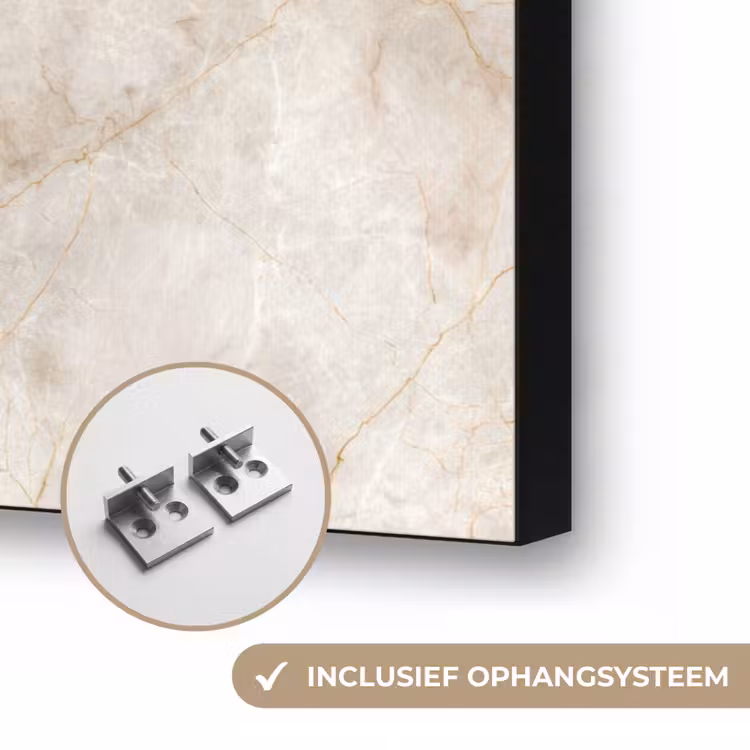 Art Frame - Lichtbeige - Goudbruine Nerven - Marmer — 6