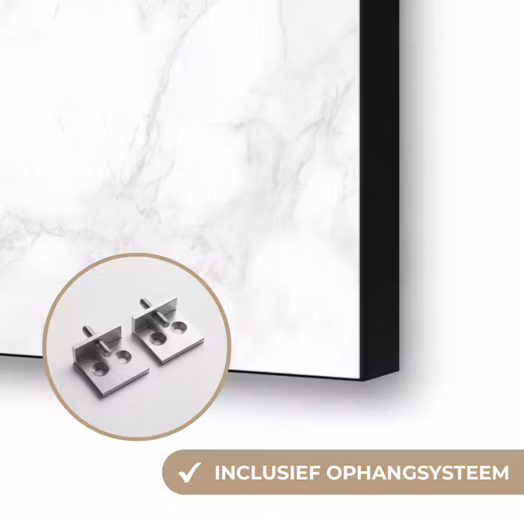 Art Frame - Minimalistisch - Wit - Grijze aders — 6