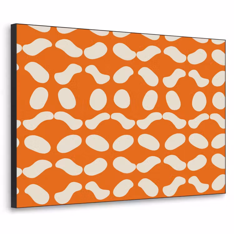 Art Frame - Oranje - Organische vormen - Wit — 1