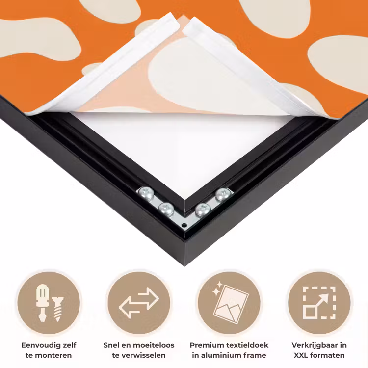 Art Frame - Oranje - Organische vormen - Wit — 4