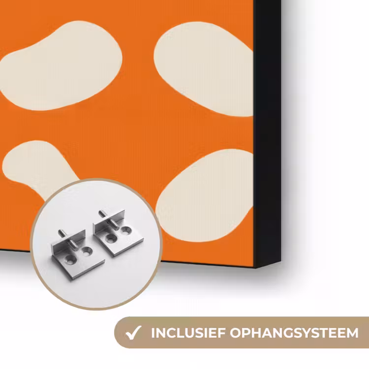 Art Frame - Oranje - Organische vormen - Wit — 6