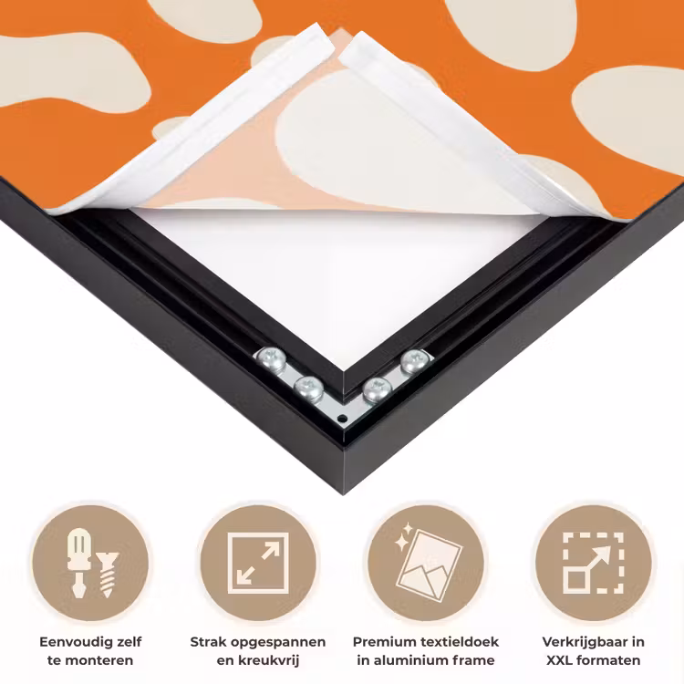 Art Frame - Oranje - Organische vormen - Wit — 8