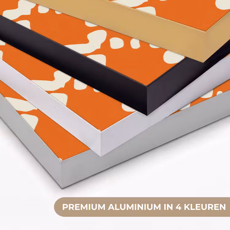Art Frame - Oranje - Ruitpatroon - Wit — 2