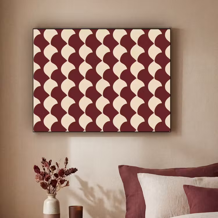 Art Frame - Rood - Tegelpatroon - Crème — 3