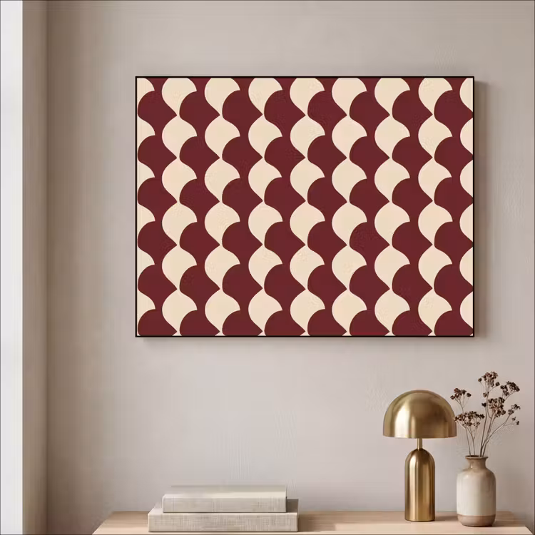 Art Frame - Rood - Tegelpatroon - Crème — 5