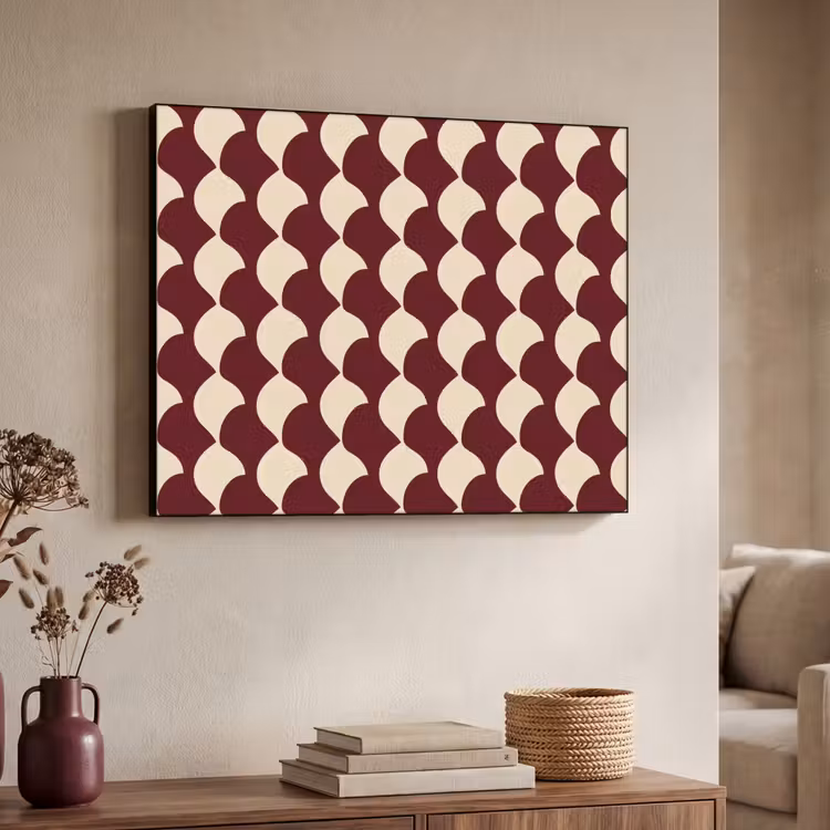 Art Frame - Rood - Tegelpatroon - Crème — 7