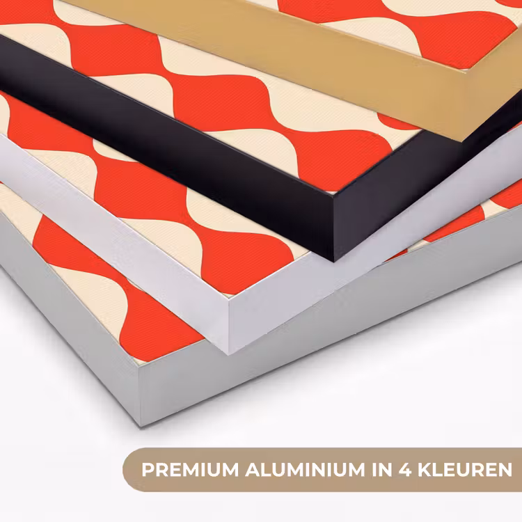 Art Frame - Golvend patroon - Retro - Rood - Beige — 2