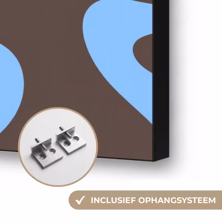 Art Frame - Kronkelende lijnen - Blauw - Bruin - Minimalistisch — 6