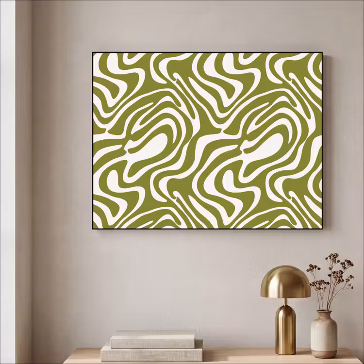 Art Frame - Lijnpatroon - Groen - Organisch — 5