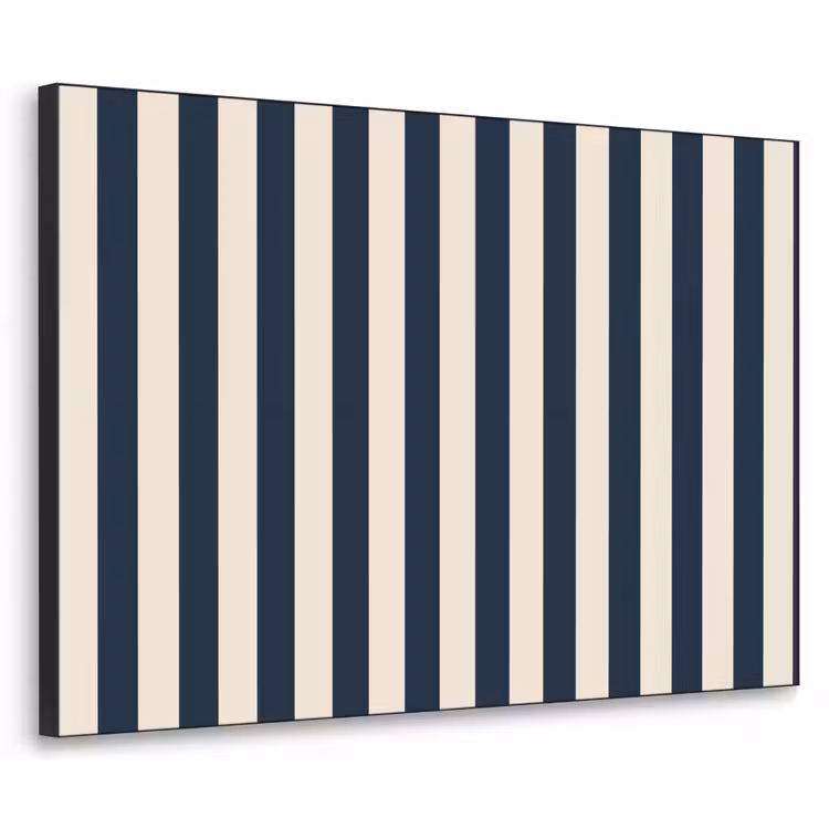 Art Frame - Verticale strepen - Blauw - Crème — 1