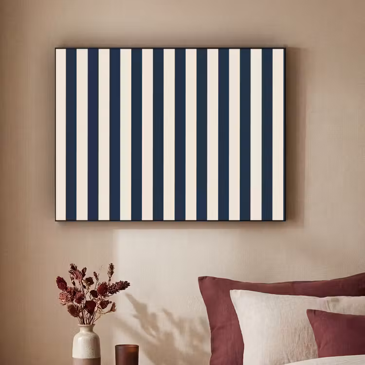 Art Frame - Verticale strepen - Blauw - Crème — 3