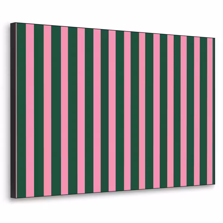 Art Frame - Verticale strepen - Groen - Roze — 1