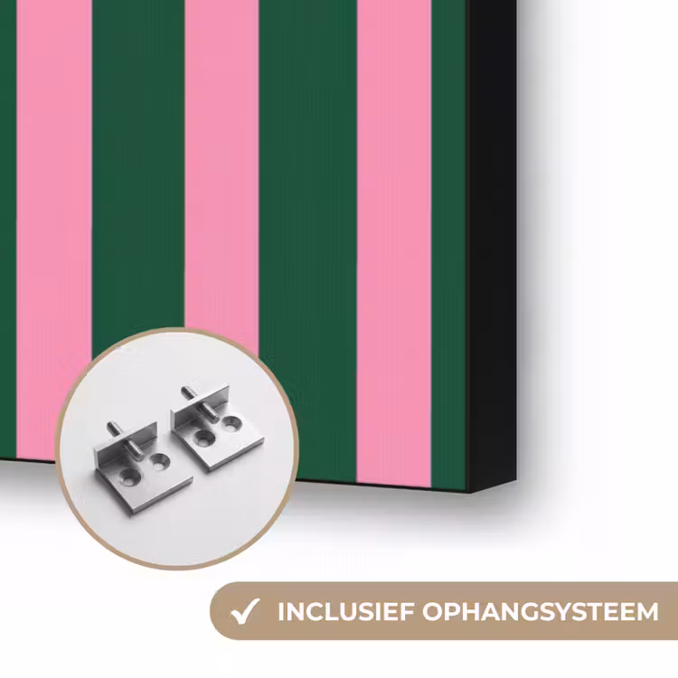 Art Frame - Verticale strepen - Groen - Roze — 6