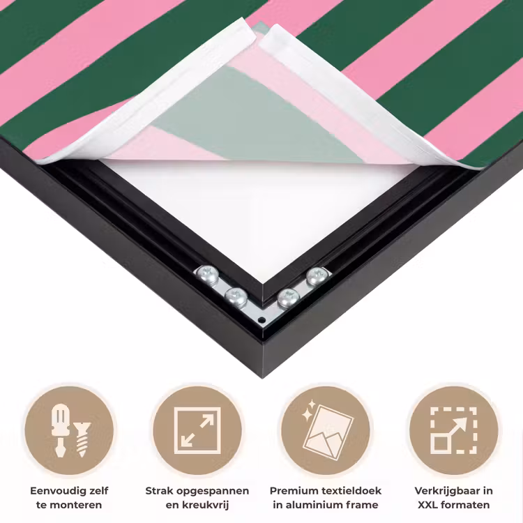 Art Frame - Verticale strepen - Groen - Roze — 8