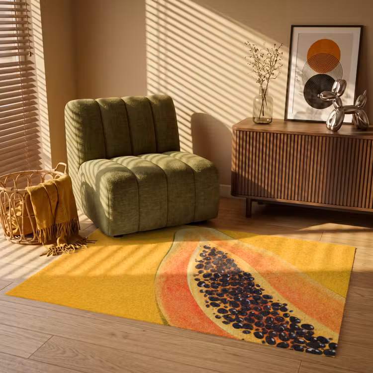 Vloerkleed - Papaja - Oranje - Topisch — 2