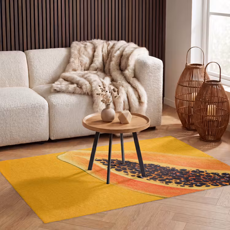 Vloerkleed - Papaja - Oranje - Topisch — 3
