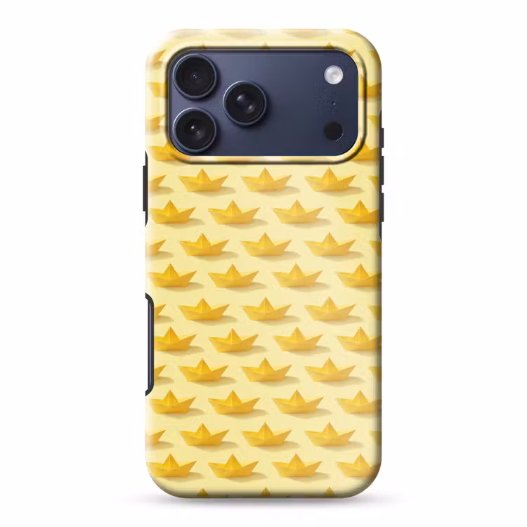 Telefoonhoesje Toughcase - Bootjes - Origami - Creatief - Geel — 1