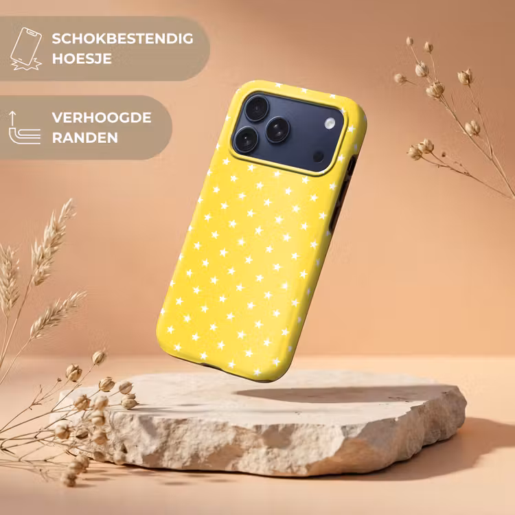 Telefoonhoesje Toughcase - Sterren - Patroon - Minimalistisch - Geel — 5